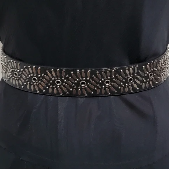 𝅺VINTAGE Jones Wear Black Chiffon Sleeveless Tiered Ruffle Full Skirt Midi Dres - Picture 13 of 15